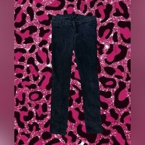 2016 grungy vibes TRIPP Black low rise skinny jeans